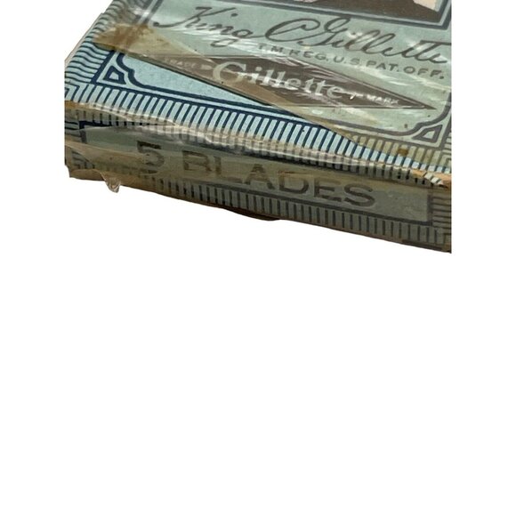 VINTAGE KING GILLETTE BLUE BLADE 8 Individual Blades USA 1 Sealed- 1 Open Box - Picture 10 of 14